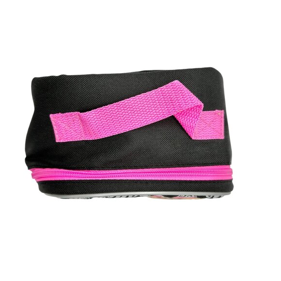 Cody Simpson Small Lunchtote 8 x 8 x 6 Houndstooth Black White Pink Accents - Picture 7 of 13